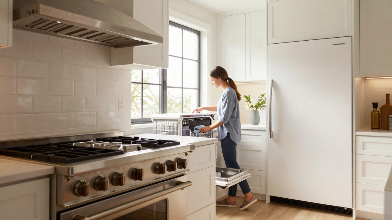 A high-end kitchen featuring professional-grade ovens and durable appliances.