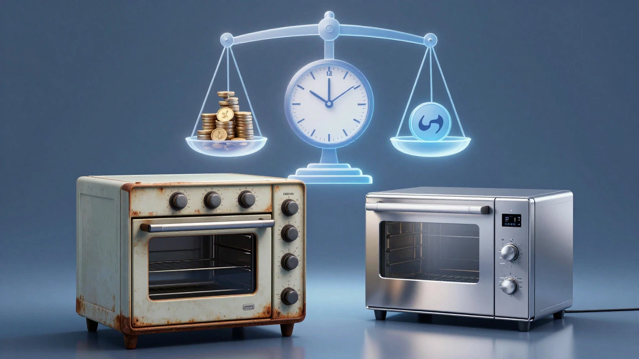 Old and new ovens compared under a conceptual balance scale